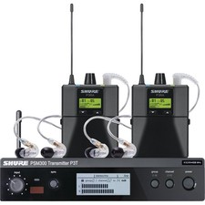 Shure PSM 300 Twin Pack Pro Wireless In-Ear Monitor Kit, Includes P3T Transmitte