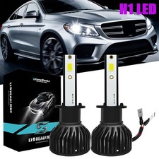 H1 Led Headlight Kit Bulbs High Low Beam 10000k Super White 20000lm Combo 2pc