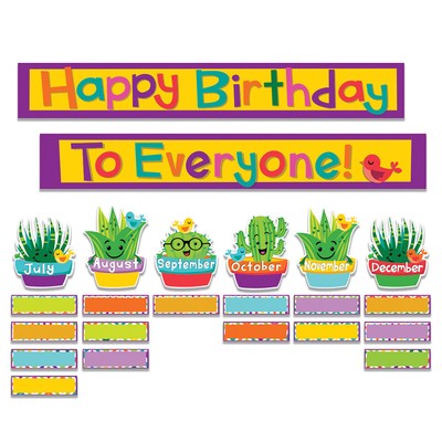 Eu 847771 A Sharp Bunch Birthday Bulletin Board Set Classroom