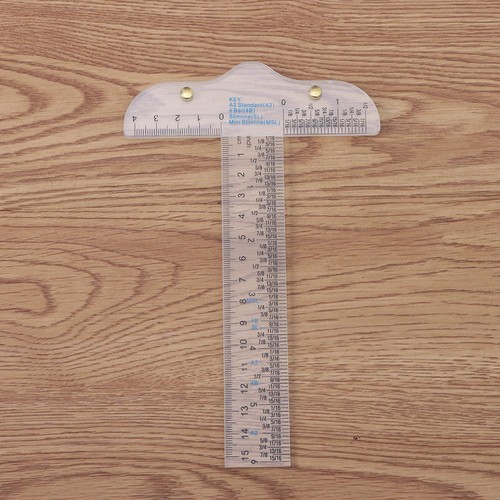 Clear Handtool 6" Inch Metric T-Square Graduated T-Ruler T-Square Ruler - Picture 8 of 12