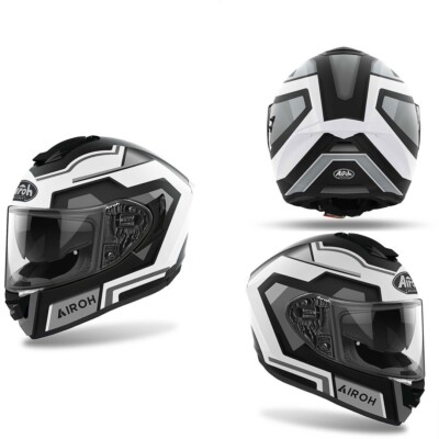INTEGRALFASERHELM DOPPELVISIER AIROH ST501 SQUARE WEISS SCHWARZ
