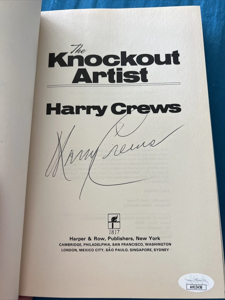 SIGNED Harry Crews THE KNOCKOUT ARTIST 1988 1st Printing JSA Certified. Foto 2 de 4