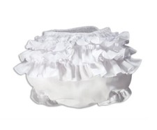 NWT Rosalina Collections Girls White Ruffle Bottom Diaper Cover Sizes 6M 9M