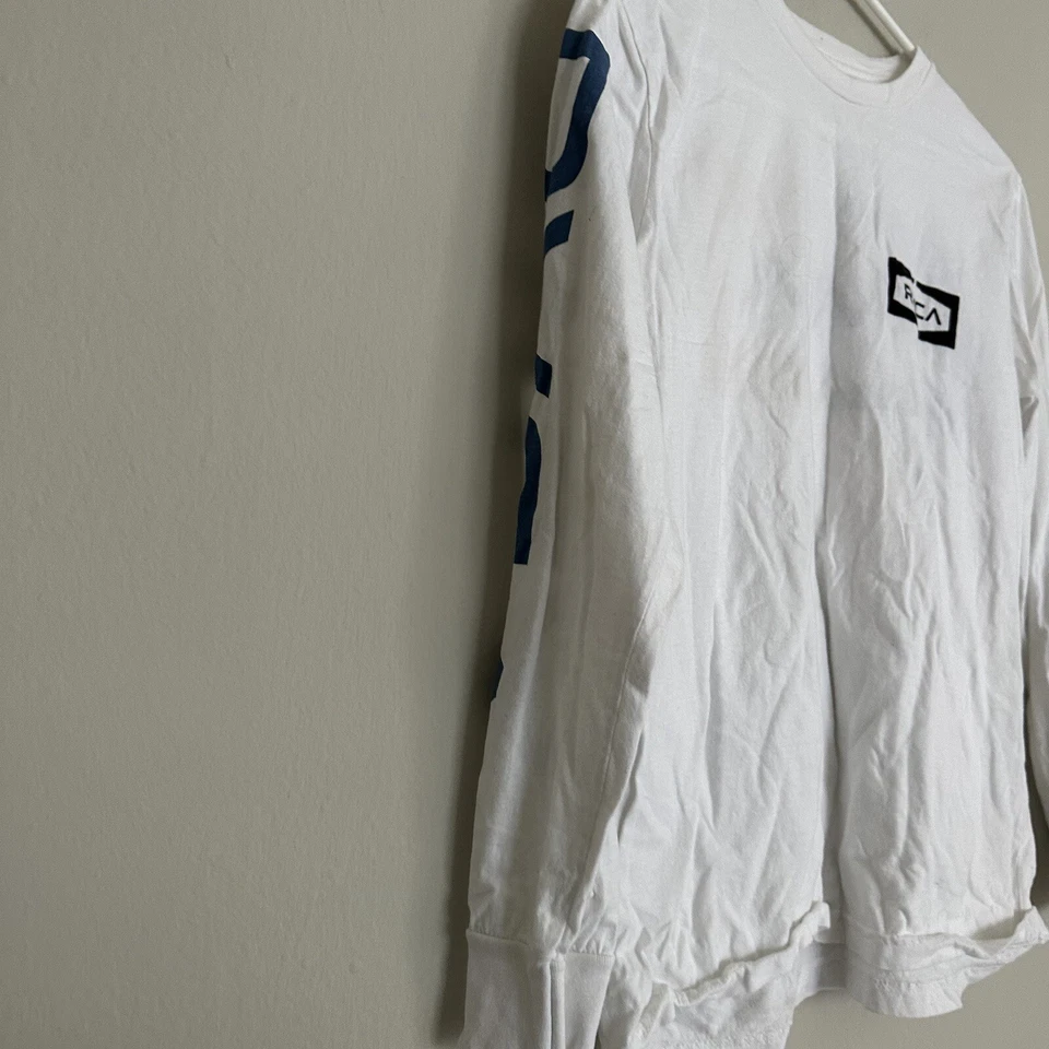 CAMISETA MANGA LARGA RVCA BOYS - TALLA XL Blanca Logo Grande Cuello Redondo Foto 3 de 4