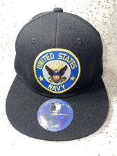 United States Navy Junior SnapBack Embroidered Adjustable Cap Black