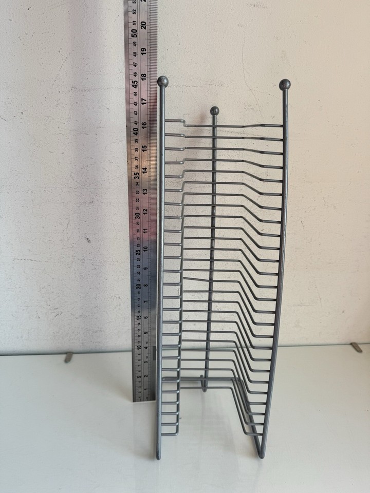 Vintage CD Rack / Shelf - Holds 25 CDs Metal Wire Freestanding Storage ...