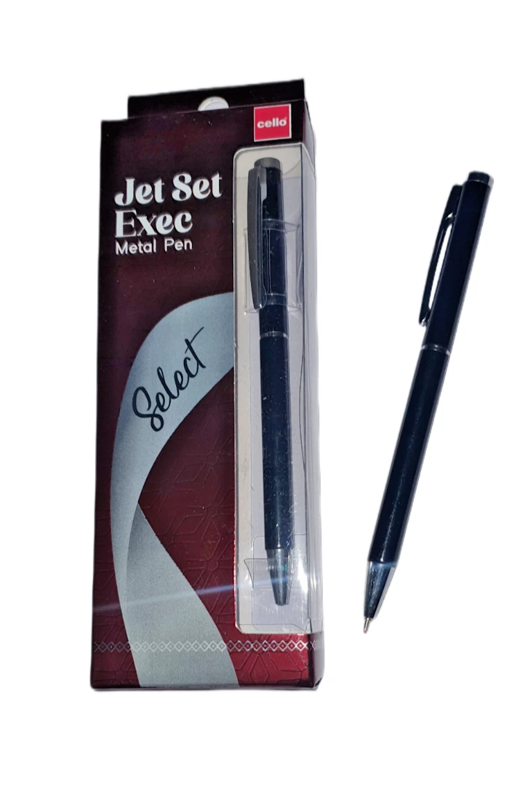 Cello JET SET EXEC Select Metal Ball Pen Black body slim Design