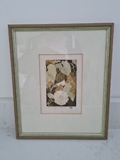 Anne Garside Hedge Bindweed Limited Edition Lino Cut Print Framed
