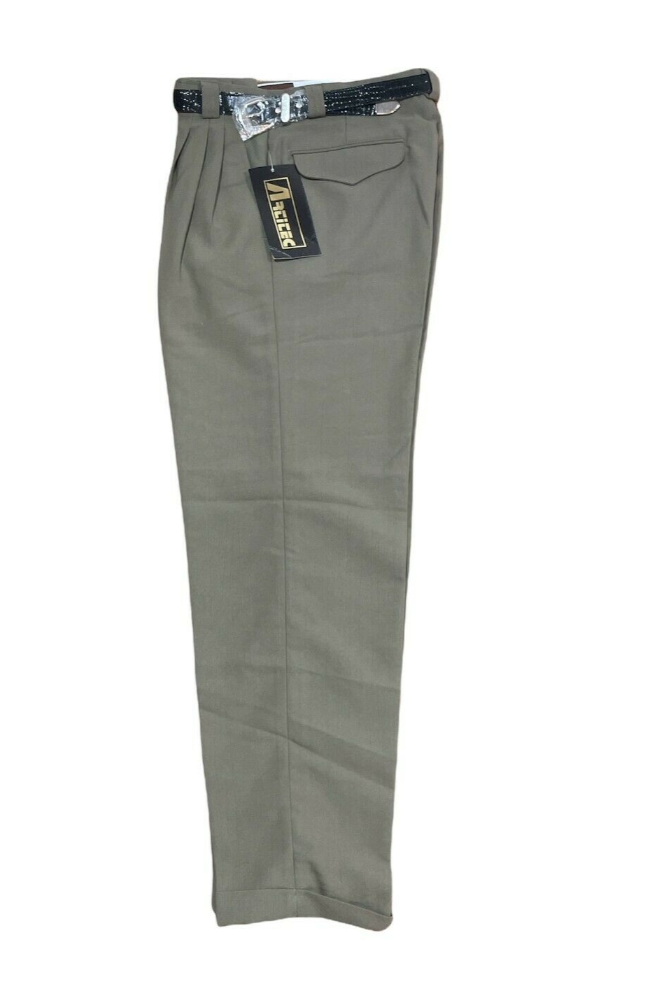 NWT Men's Artitec Pleated Cuffed Hem Dress Pants Slacks W/BeltALL
