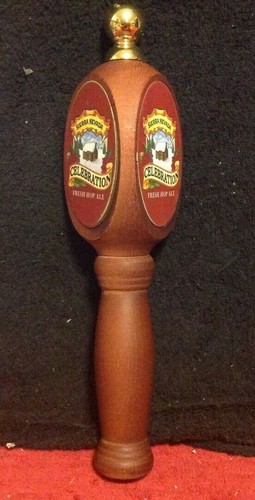 Pair Sierra Nevada Triple Sided Wooden Brass Top Draft Beer Bar Pub Tap Handles - Picture 2 of 8