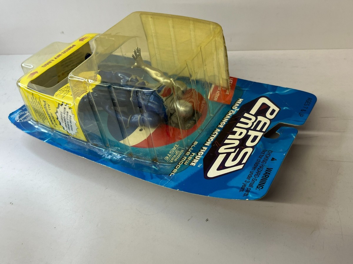 PEPSIMAN HEAD CHANGE ACTION FIGURE New Blue Model 5.9 inch