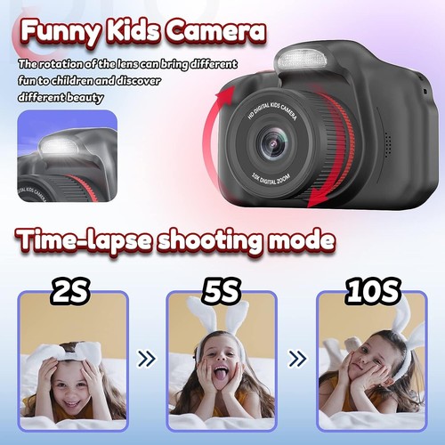 Yoophane Upgrade Kids Selfie CameraChristmas Birthday Gifts Kids 6 7 8 9 10 - Picture 2 of 7