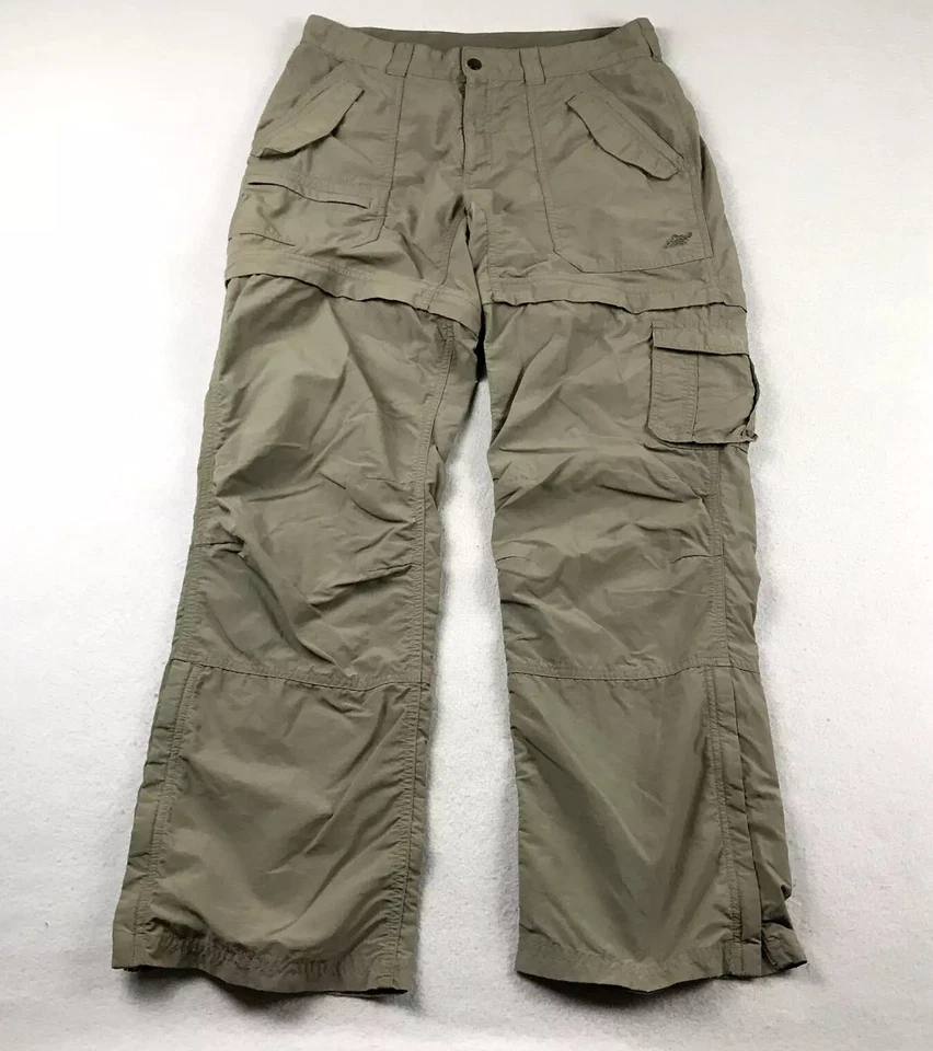 Pantalones deportivos Eastern Mountain para mujer 6 regulares verdes de nailon patas extraíbles carga Foto 3 de 4