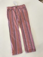 NWT 6 Peek Aren't You Curious Pink Striped Girls Jeans Denim Pants 58