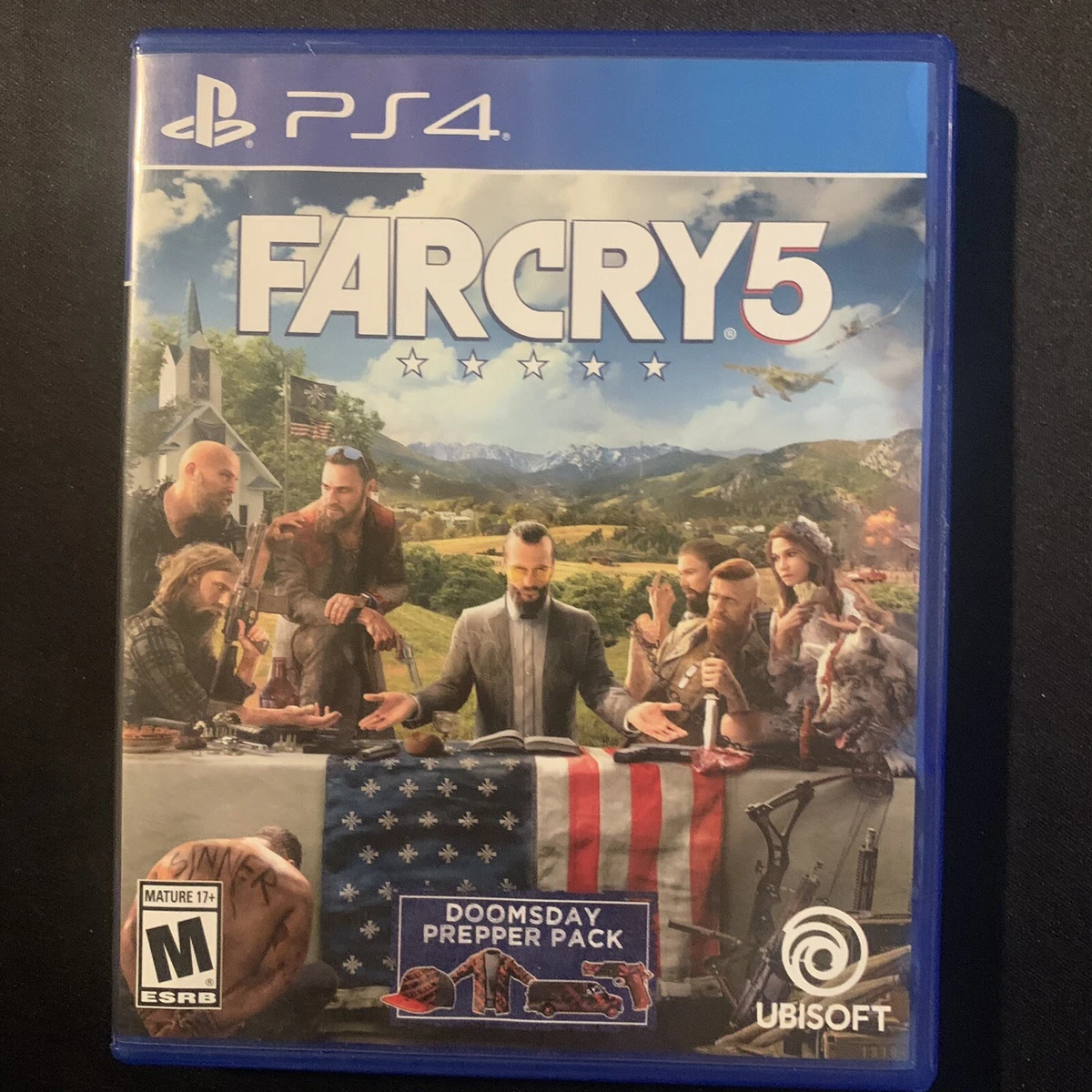 Far Cry 5 Sony PlayStation 4 PS4 Game + Doomsday Prepper Pack