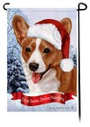 Dear Santa, Define Naughty Garden Flag - Red & White Cardigan Welsh Corgi 047F