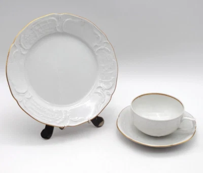 Rosenthal  Sanssouci Gedeck Tasse Untertasse Teller mit Goldrand - Bild 1 von 4