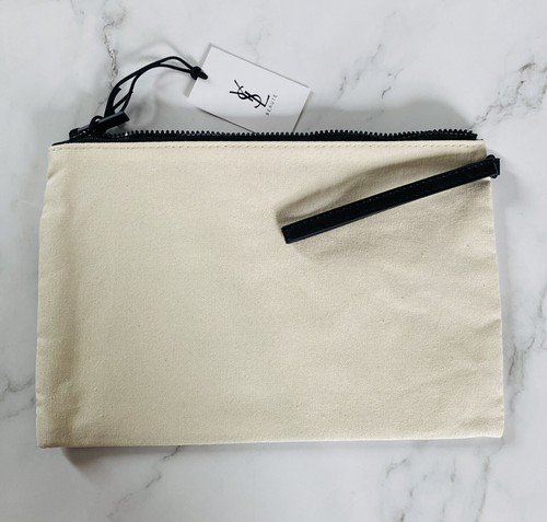 Bolsa grande de algodón YSL BEAUTE con bolsa de maquillaje de bolsillo - Imagen 2 de 7