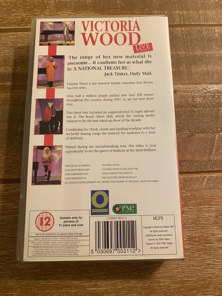 Victoria Wood Live 1997 VHS Video Royal Albert Hall Excellent Condition - Image 2 of 4
