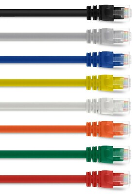 Bulk  Cat 6 Snagless/Molded Booted Ethernet Patch Cables Pick Size/Color 5pks