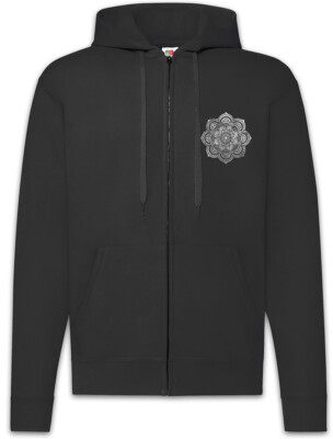 Flower Mandala II Zipper Hoodie Yantra Buddhismus Hinduismus Hindu Buddha Indien