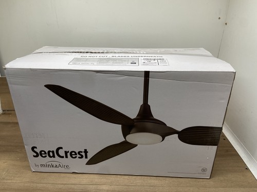 Minka Aire Fans F675L-WHF Seacrest - LED 60 Inch Ceiling Fan-Flat White