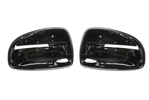 Set copri specchietto retrovisore ala nero lucido per Audi TT 06-14 coppia finiture sinistra destra - Foto 11 di 12