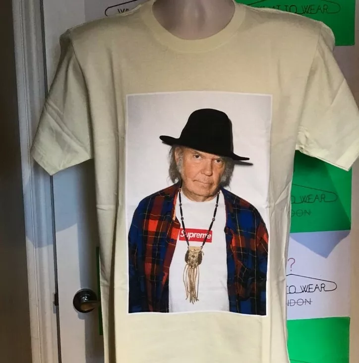 SS15 Supreme x Neil Young Photo Tee size M medium palm yellow T shirt