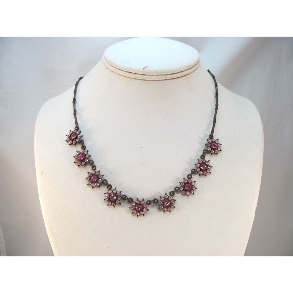 Collier Zara à Cristaux Rhinestone Floral - Bijou Statement Rare, Couleur Doré, Neuf Sans Emballage