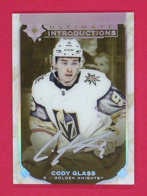 2019-20 Ultimate Collection Cody Glass Ultimate Introductions AUTO Gold #UI-10