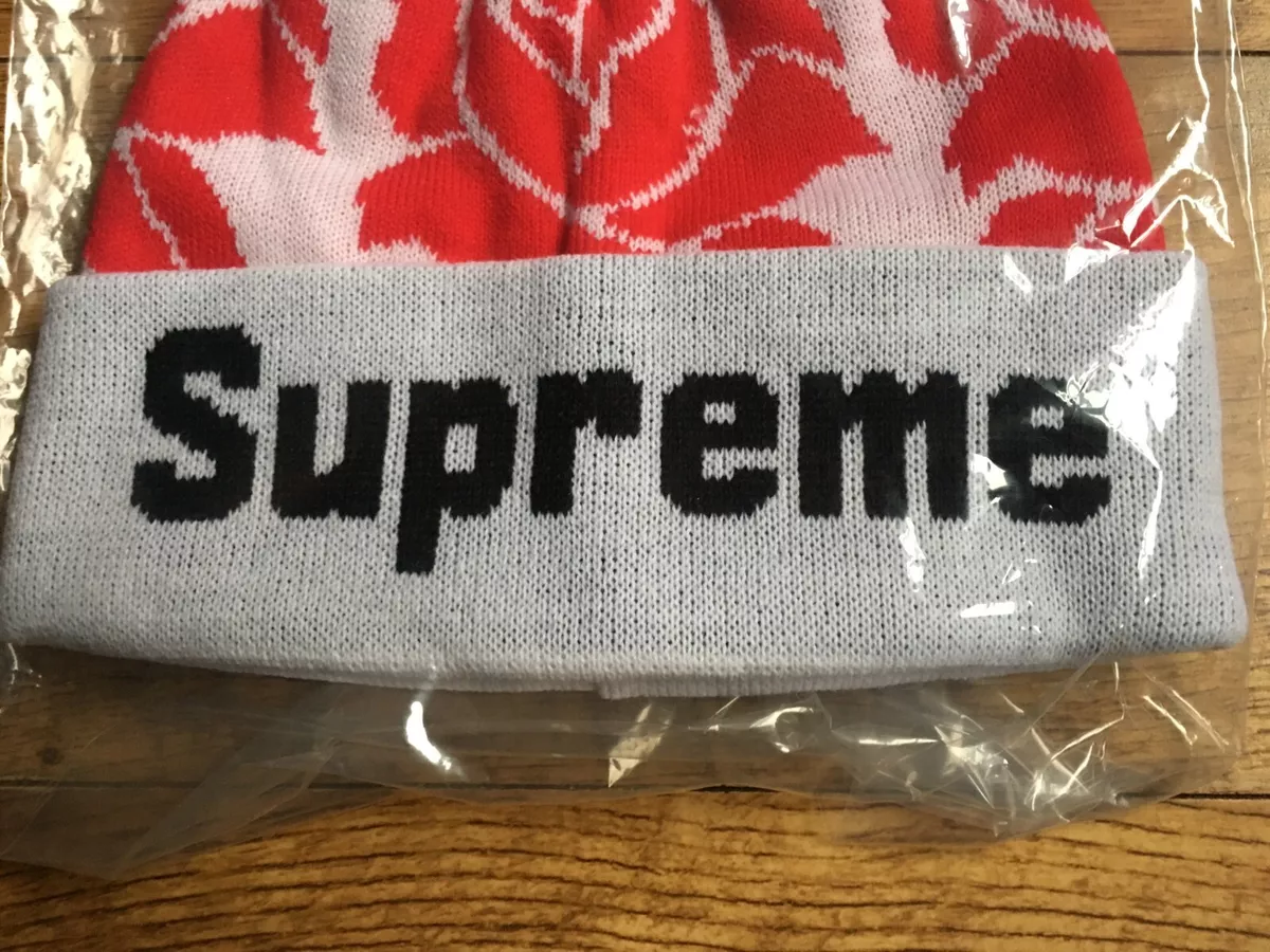 Supreme Rose Beanie White Hat FW22 | eBay