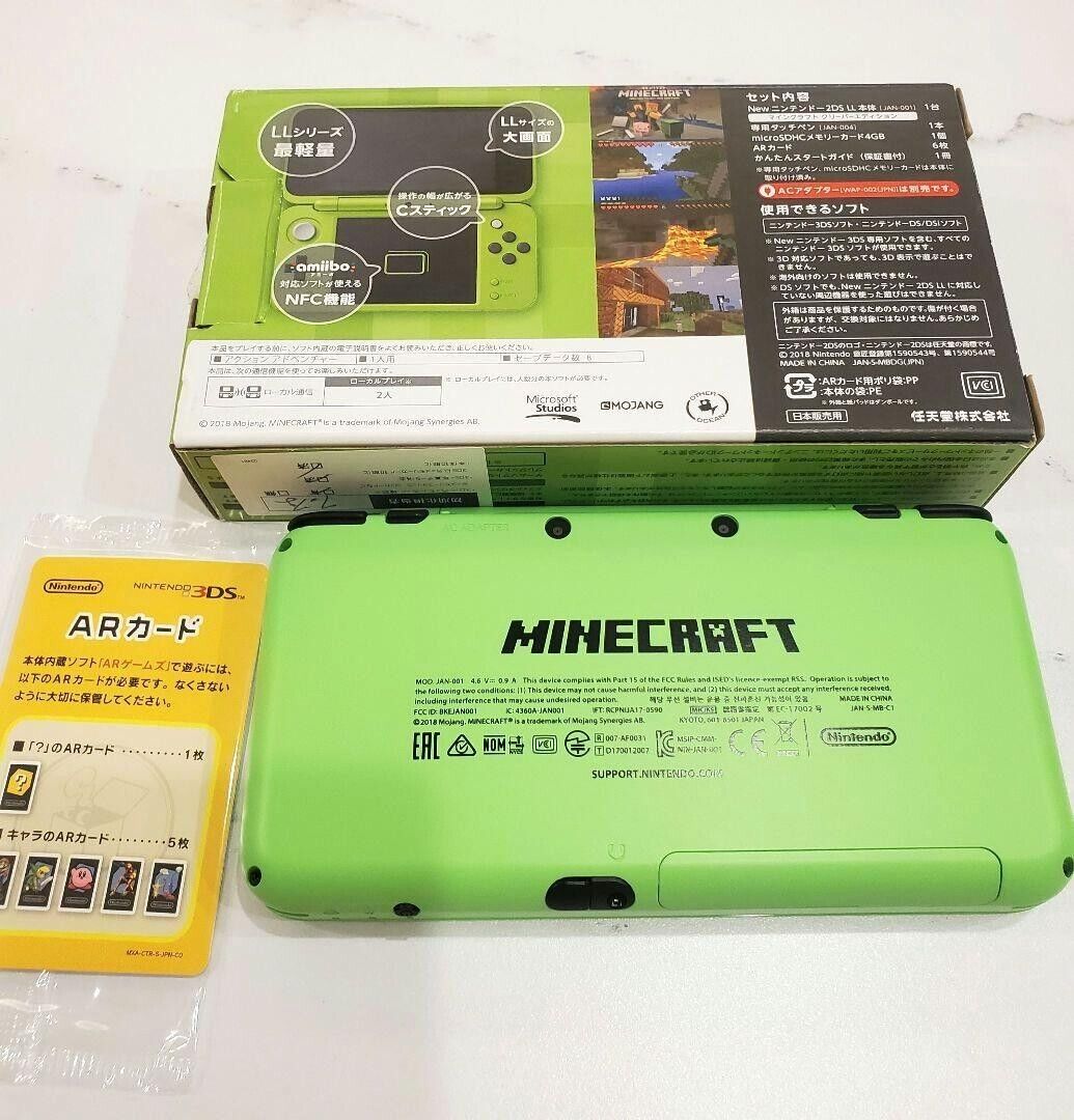 New Nintendo 2DS XL LL Minecraft Creeper Edition Console New Nintendo 2DS XL LL Minecraft Creeper Edition Console