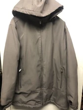 Weatherproof Gray Double Zip Hooded Winter Jacket Coat Men's Large EUC