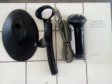 Handheld Black Barcode  Scanner Usb connection with stand.
