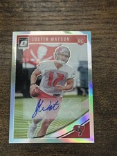 2018 Donruss Optic Rookie Justin Watson #112 Holo Prizm Autographs /99 RC SSP