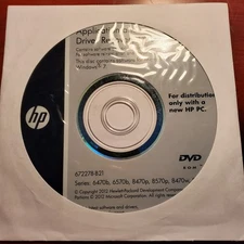 HP App & Driver Recovery DVD Windows 7 6470b 6570b 8470b 8570p 8470w  672278-B21