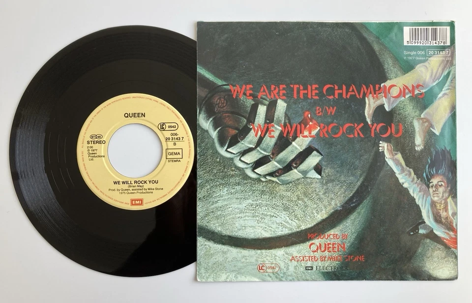 Queen – We Are The Champions (Vinyl 7" - DE 1988) - Bild 2 von 2