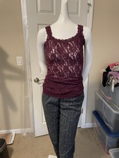 NEW HANKY PANKY PURPLE CLASSIC SIGNATURE LACE CAMISOLE size Small USA 1390L