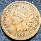 1880 Indian Head Penny; NICE  condition. Free shipping!!