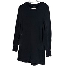 Athleta Sweatshirt Dress Zippered Pockets Black Size Small