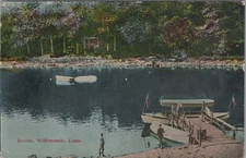 Revilo Willimantic Connecticut Boat Dock Leonard Bridge 1910s Postcard