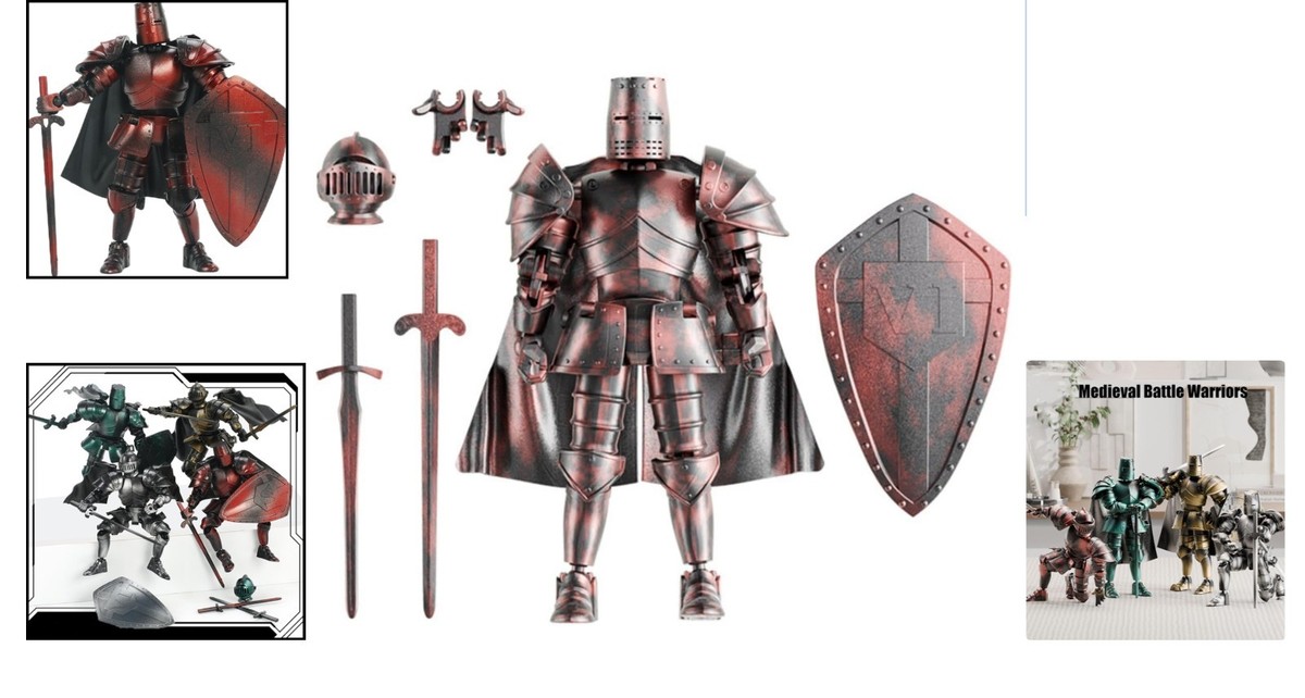 Collectible 6.5'' Medieval Knight Action Figure with Sword