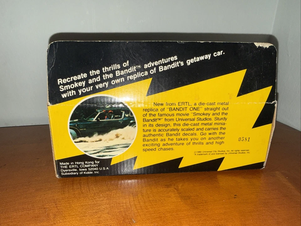 1980 Vintage ERTL Smokey & The Bandit II Diecast TransAm escala 1/25 sin abrir Foto 3 de 4