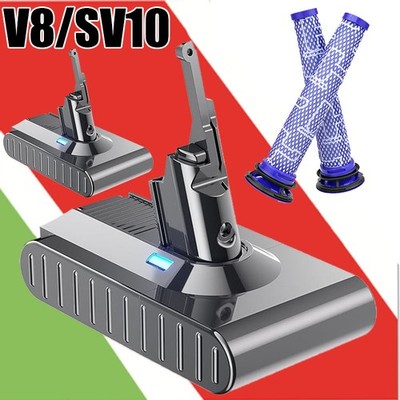 9500mAh Akku für Dyson V8 Absolute Animal Staubsauger 6AH Batterie / Filter Set