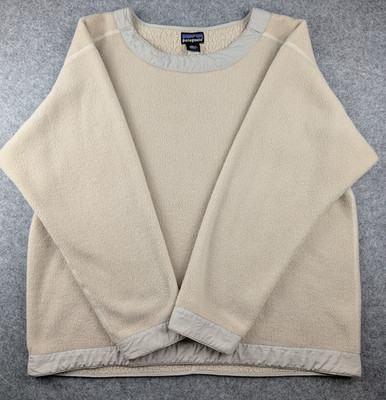 Vtg 90s Patagonia Synchilla Fleece Pullover Women's Small Beige Made in USA RARE