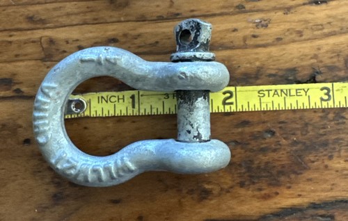 Assorted Lot Of 7 WLL 1/2T Thru 1 Ton Galvanized Screw Pin Anchor Shackles - Picture 8 of 10