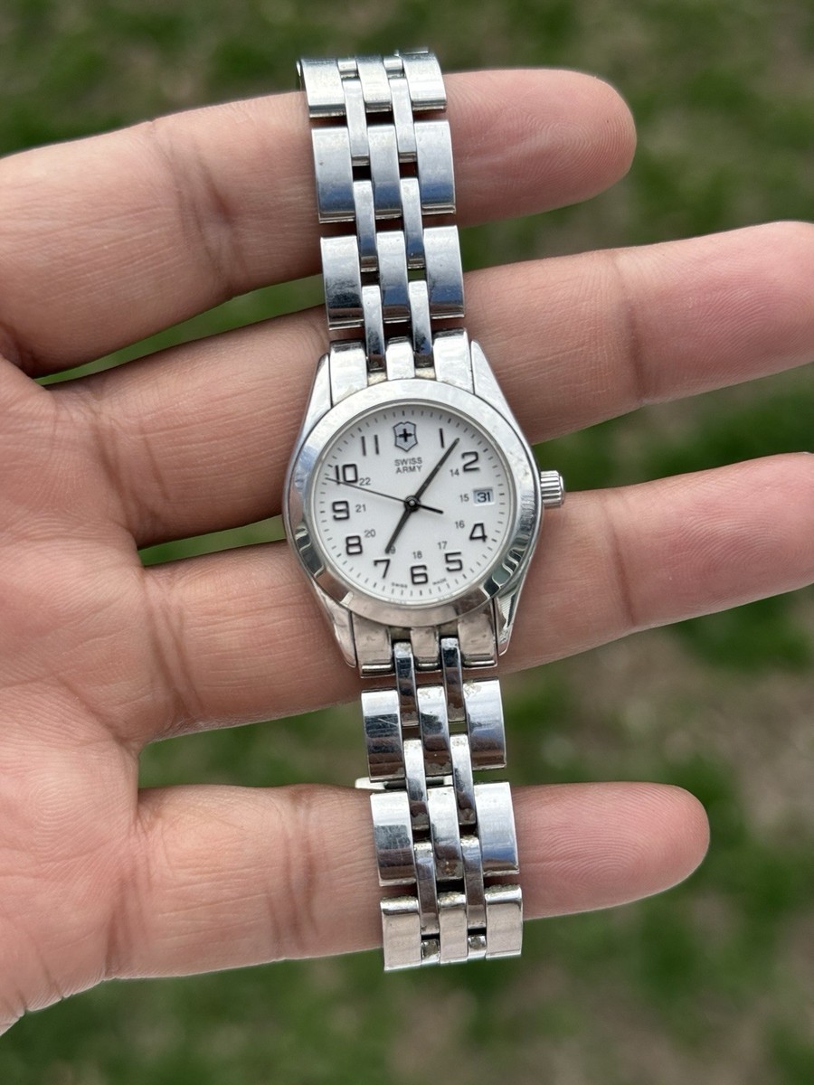 VICTORINOX Swiss Army White Dial Stainless Steel Watch 100M WR 020245935 Victorinox Men main image 3