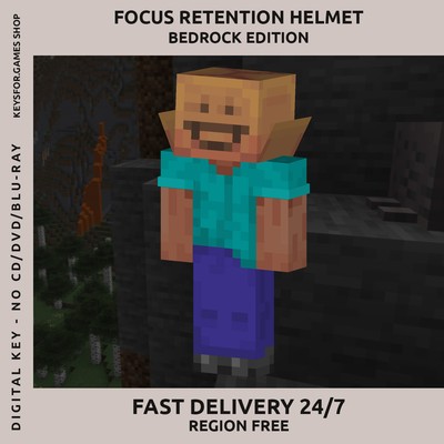 Minecraft Bedrock Edition Focus Retention Helmet | Region Free | MC | PC Xbox