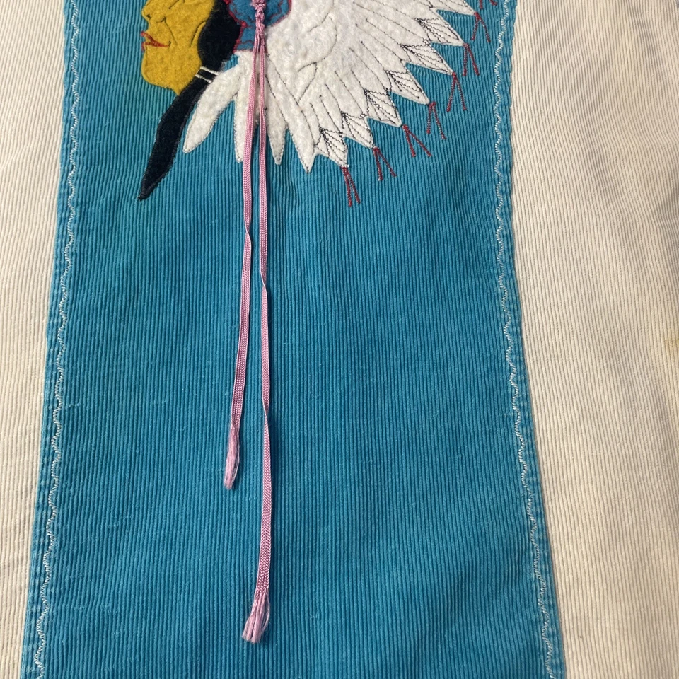 Chaleco Chimayo Vintage Azteca Nativo Indio Cabeza Completa CC CREMALLERA HECHO A MANO AÑOS 60 70 Foto 4 de 4