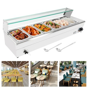 6 X 3L Electric Food Warmer Buffet Server Countertop Commercial Countertop 1.2kw